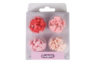 Red and Pink Mini Hearts Sugar Pipings,CS422