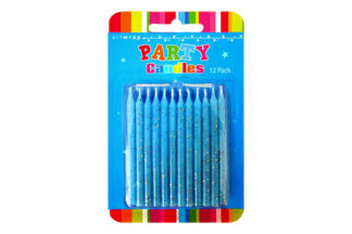 BLUE GLITTER BIRTHDAY CANDLES,E4190