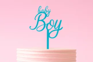 Baby Boy - Blue Acrylic Cake Topper,ACTBL-BB1
