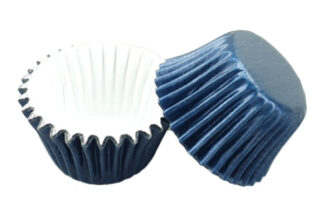 Navy Blue Foil Mini Cupcake Cases,Navy Blue Foil Mini 25mm Cupcake Cases,BC-F11-251