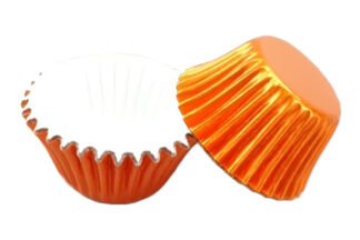 Orange Foil Mini Cupcake Cases,Orange Foil Mini 25mm Cupcake Cases,BC-F12-251