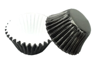 25mm Black Foil Mini Cupcake Cases,Black Foil Mini 25mm Cupcake Cases,BC-F2-251