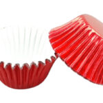 50 Pieces 35mm Red Foil Mini Cupcake Cases