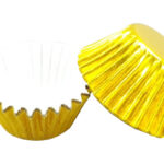 50 Pieces 25mm Antique Gold Foil Mini Cupcake Cases