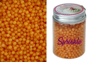 100G 4mm SHINY ORANGE EDIBLE CACHOUS,CPSHOR-204