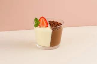 10pc 170ml Plastic Dessert 2 Compartment Cup,CH-92