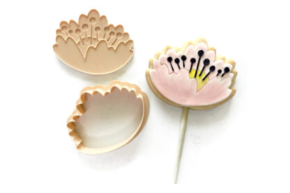 closed flower cutter and embosser set,closed flower stamp and cutter set,lbd031