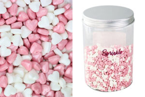 500g Pink and White Mini Hearts ,SP-PWH-500