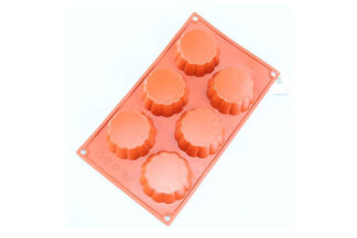 FLUTED 6 CAVITY SILICONE CHOCOLATE,FLUTED SILICON CHOCOLATE MOLD,D-035