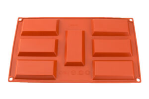BAR SILICONE 7 CAVITY SILICONE MOULD,BAR SILICONE CHOCOLATE MOLD,D-054