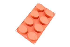 DEEP OVAL 8 CAVITY SILICONE MOULD,DEEP OVAL SILICON CHOCOLATE MOLD,D-055