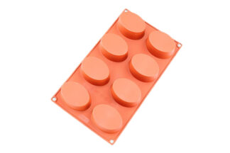 DEEP OVAL 8 CAVITY SILICONE MOULD,DEEP OVAL SILICON CHOCOLATE MOLD,D-055