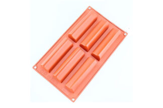 PLAIN LOG 6 CAVITY SILICONE CHOCOLATE,PLAIN LOG SILICON CHOCOLATE MOLD,D-116