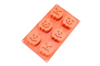 JACK O LANTERN 6 CAVITY SILICONE,LANTERN SILICON CHOCOLATE MOLD,D-122