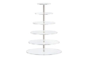 6 TIER ROUND 4mm THICK CAKE STAND,STACRD-060