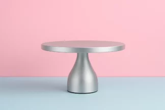 30cm (12 Inch) Round Modern Cake Stand Silver Jocelyn Collection CS314JS Amalfi,CS314JS