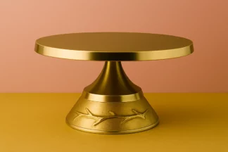 14 Inch GOLD ROUND TAPERED CAKE STAND,STGLD-001