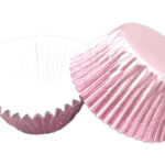 25pieces Light Pink Large Foil - Plain Baking Cupcake Case