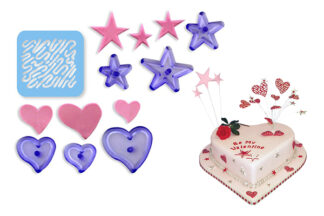 Funky Hearts And Stars Set Of 7,104M014