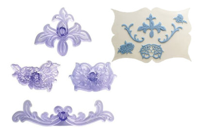 scrolls and pansy set of 4,108sd007