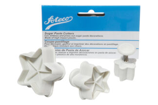 Plunger 3 Star Sugar Paste Cutters,3 Star Cutters Ateco,1958