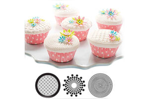 Geometric Cupcake and Cookie Texture Top,43-4804