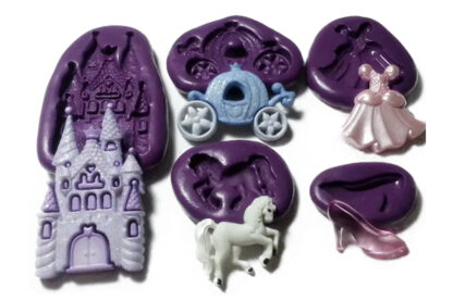 princess items - 5 types - purple silicone mould,princess items,aa1768