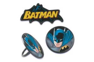 Batman Cupcake Rings 2 STYLES,AA3875