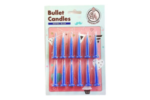Royal Blue Bullet Candles,BLCDL-009
