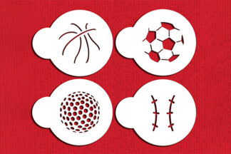 Small Sports Ball Candy Stencils,C219