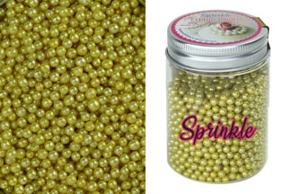 100G 4mm METALLIC GOLD EDIBLE CACHOUS,CPMETGD-204-1