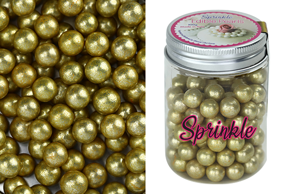 100g 10mm METALLIC GOLD EDIBLE CACHOUS PEARLS | My Dream Cake 100G 10mm METALLIC GOLD EDIBLE CACHOUS,CPMETGD-210