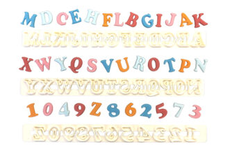 Alphabet and Numbers Art Deco Upper Case,CUTALPAD1-1