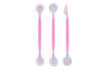 3 piece modelling tools pink fondant,pink 3 piece modelling tools,fa2296