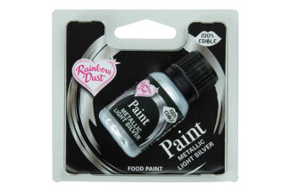 RAINBOW DUST FOOD PAINT,Light Silver Metallic Food Paint,Paint Metallic Light Silver,RDMET-012