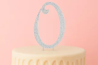 12cm Diamante Number 0 - Rhinestone Cake Topper Monogram Birthday Anniversary,UCG-DCT-120