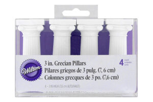 3-Inch Grecian Pillars for Cakes, 4-Pack