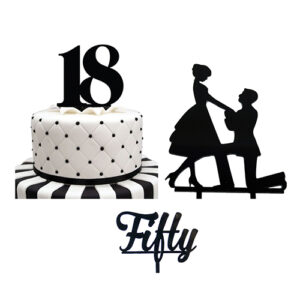 BLACK ACRYLIC TOPPERS