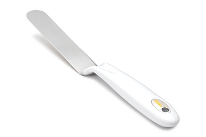 angled icing spatula with white handle,409-6041