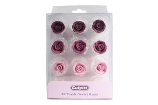 20mm Purple Ombre Sugar Roses,5015462173297
