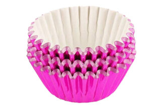 35mm Hot Pink Foil Mini Cupcake Cases,Hot Pink Foil Mini 35mm Cupcake Cases,BC-F17-252