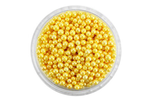 100g 2mm pearly gold edible cachous ,cpprlgd-202