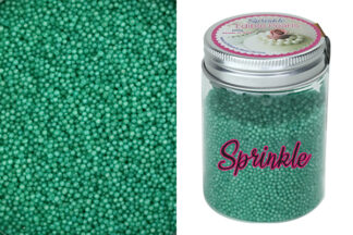 100G 2mm SHINY GREEN EDIBLE CACHOUS ,CPSHGRN-302-1