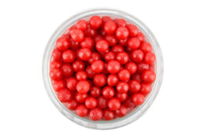 500G 4mm SHINY RED EDIBLE CACHOUS,CPSHRE-504