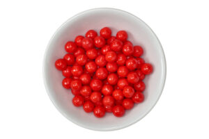 500G 6mm SHINY RED EDIBLE CACHOUS,CPSHRE-506