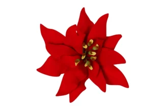 8cm Single poinsettia red SWEET SUGAR FLOWERS,SFNTKRD