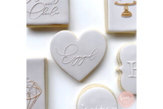 Engaged Script Cookie Stamp ,Engaged