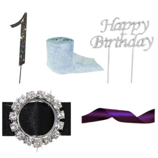 DIAMANTE & RIBBON DECORATIONS
