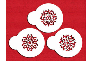 Three Gem Pendants Cake Stencils,787484001661