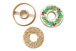 Christmas Wreath stamp and cutter,LBD046